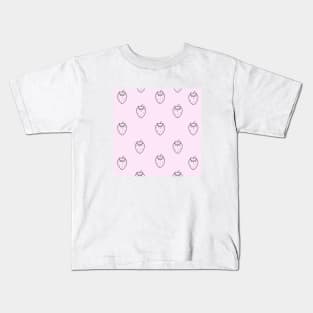 Cute Strawberry Pattern Kids T-Shirt